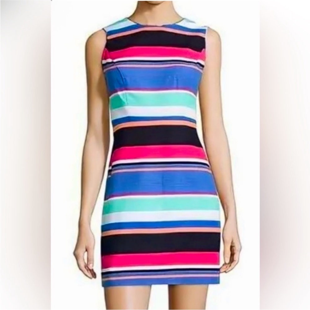 Kate Spade Sleeveless Miriam Sheath Dress in Tropical Stripe Women’s 0